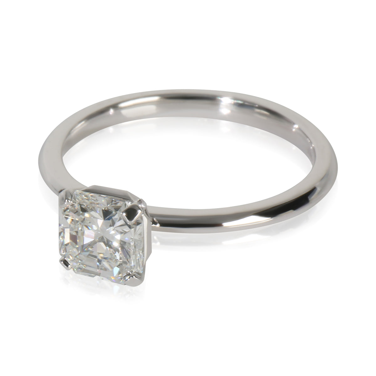 Platinum Tiffany & Co. Tiffany True Solitaire Engagement Ring, .91 Ct. F VS1