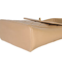 Vintage 24K Beige Quilted Caviar CC Shoulder Handbag