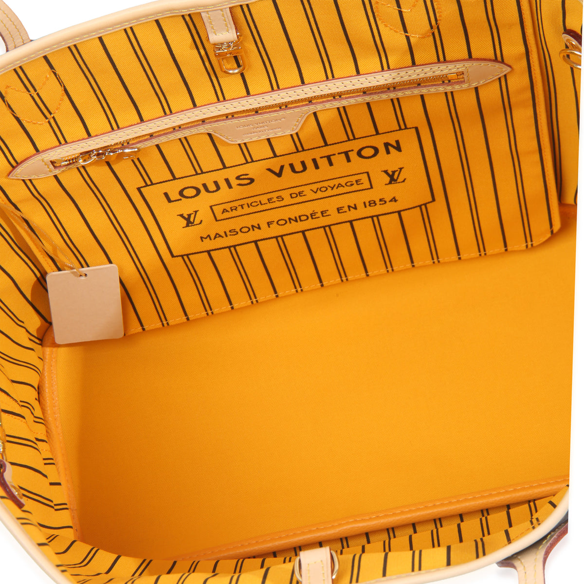 Jaune Safran Monogram Canvas Neverfull Bandouliere Inside Out MM