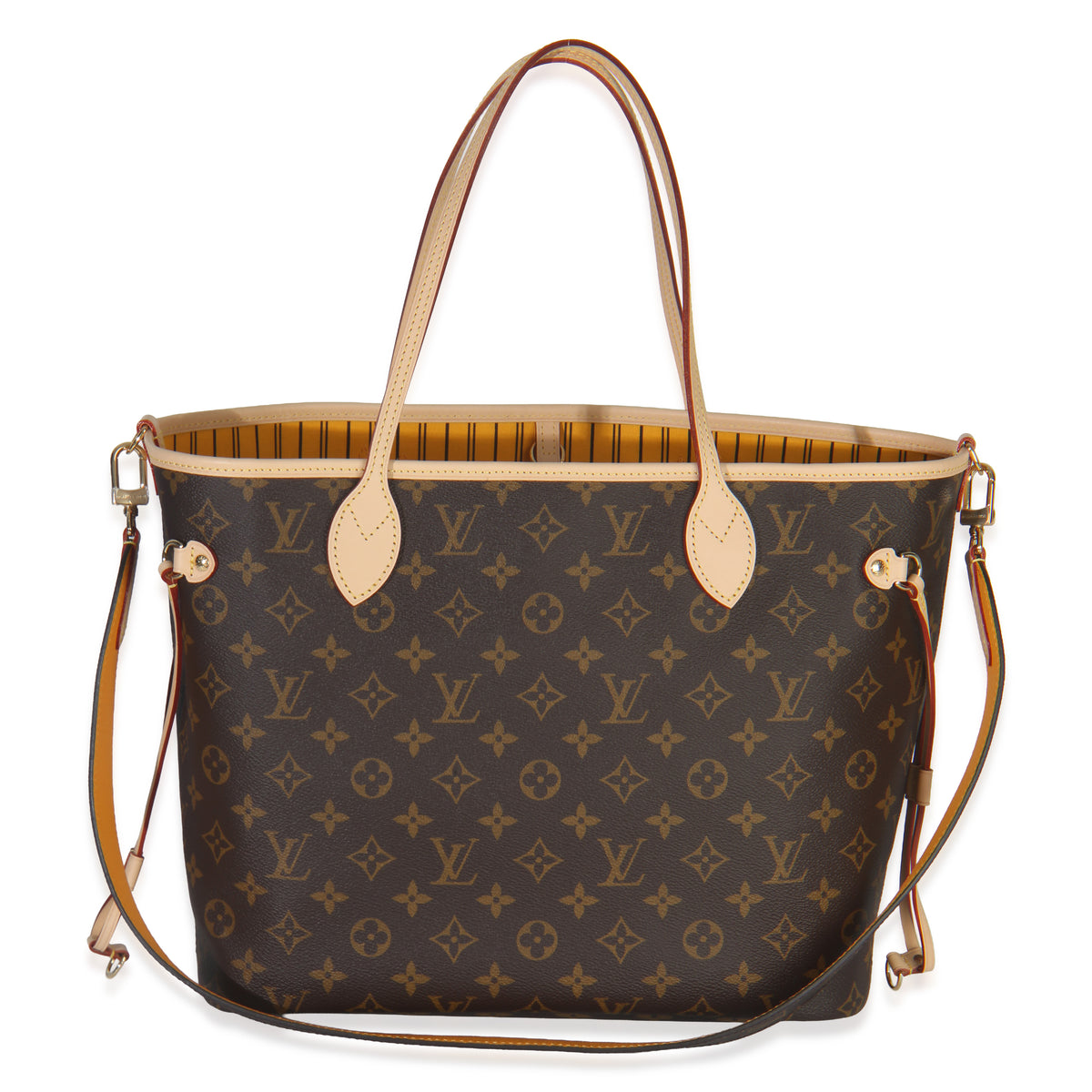 Jaune Safran Monogram Canvas Neverfull Bandouliere Inside Out MM