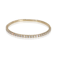 Yellow Gold Diamond Flexible Bangle Bracelet
