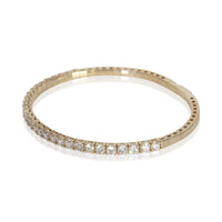 Yellow Gold Diamond Flexible Bangle Bracelet