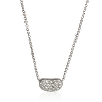 Platinum Diamond Elsa Peretti Bean Pendant