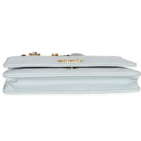 Pale Blue Quilted Lambskin Chanel 19 Wallet on Chain