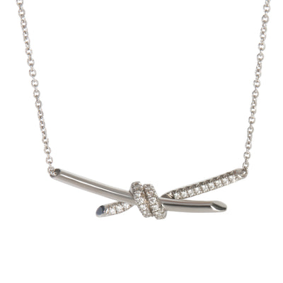 White Gold Diamond Knot Pendant