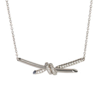 White Gold Diamond Knot Pendant