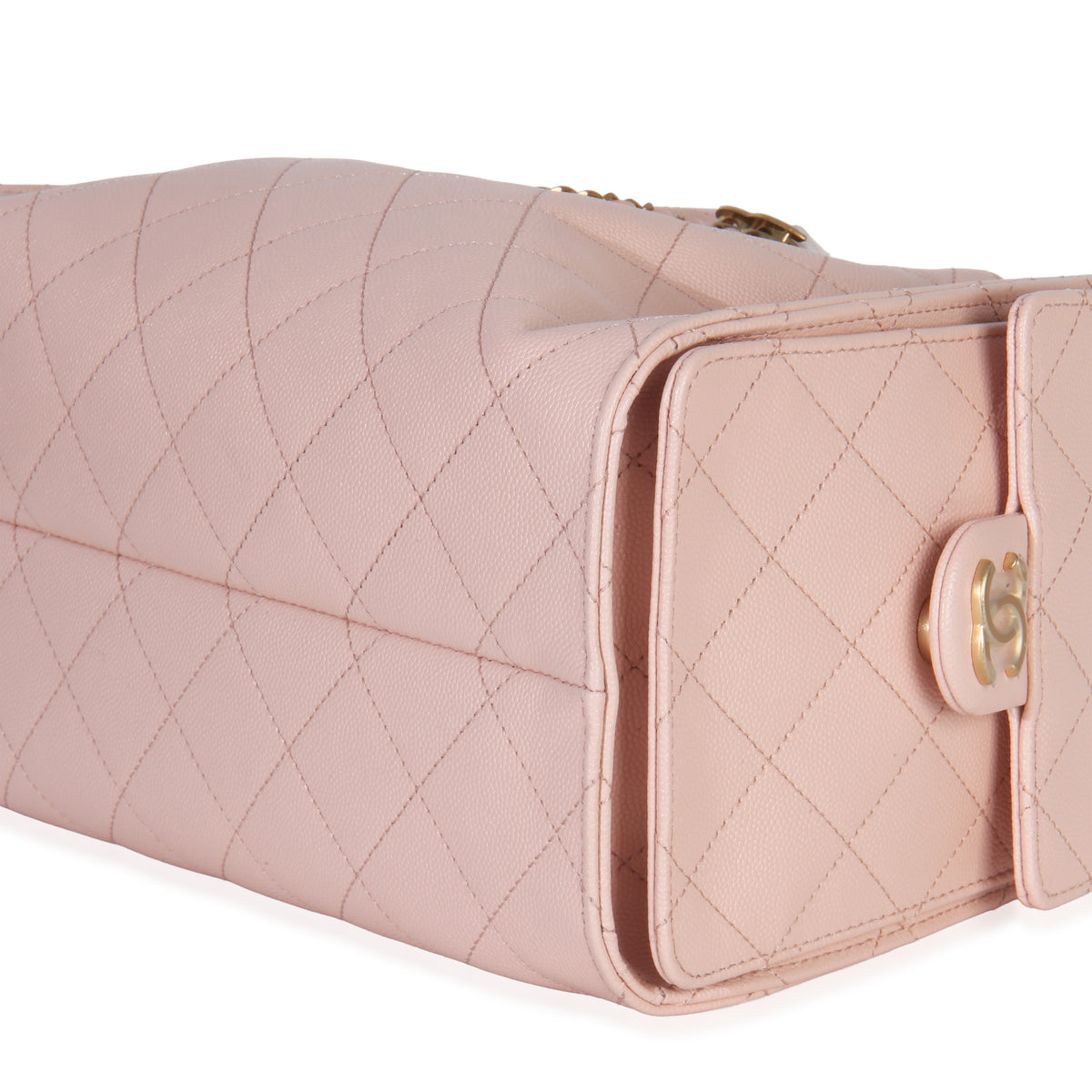 Pink Quilted Caviar Small Chanel 25 Hobo Handbag