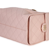 Pink Quilted Caviar Small Chanel 25 Hobo Handbag