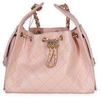 Pink Quilted Caviar Small Chanel 25 Hobo Handbag