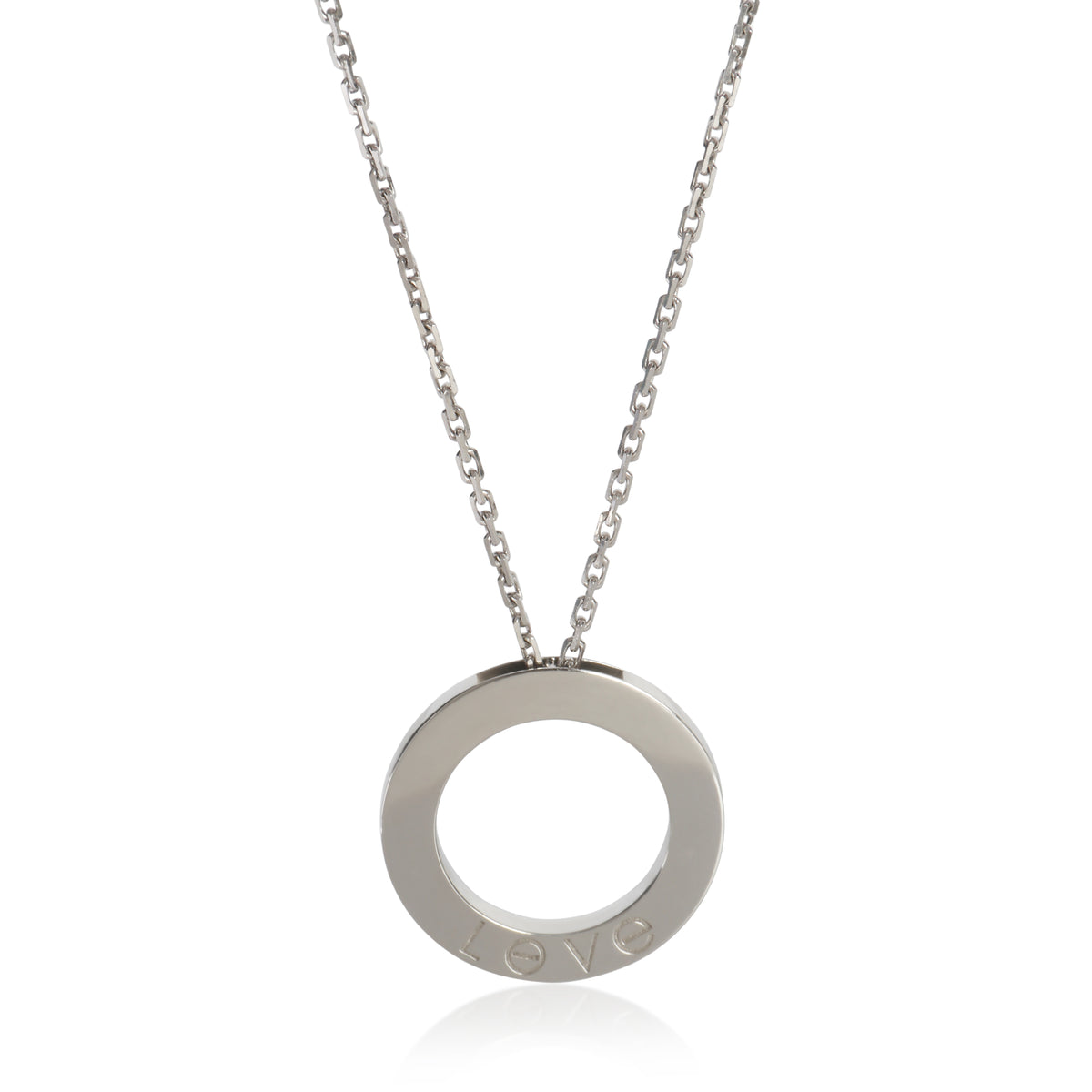White Gold  Love Necklace
