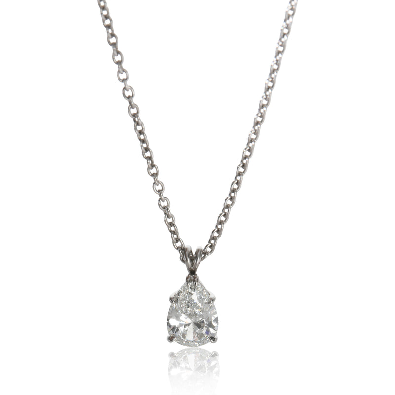 Platinum Diamond Solitaire Pendant