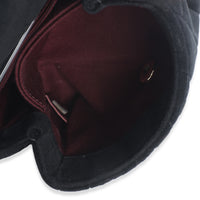 Black Quilted Velvet Crystal Extra Mini Coco Handle Flap Bag