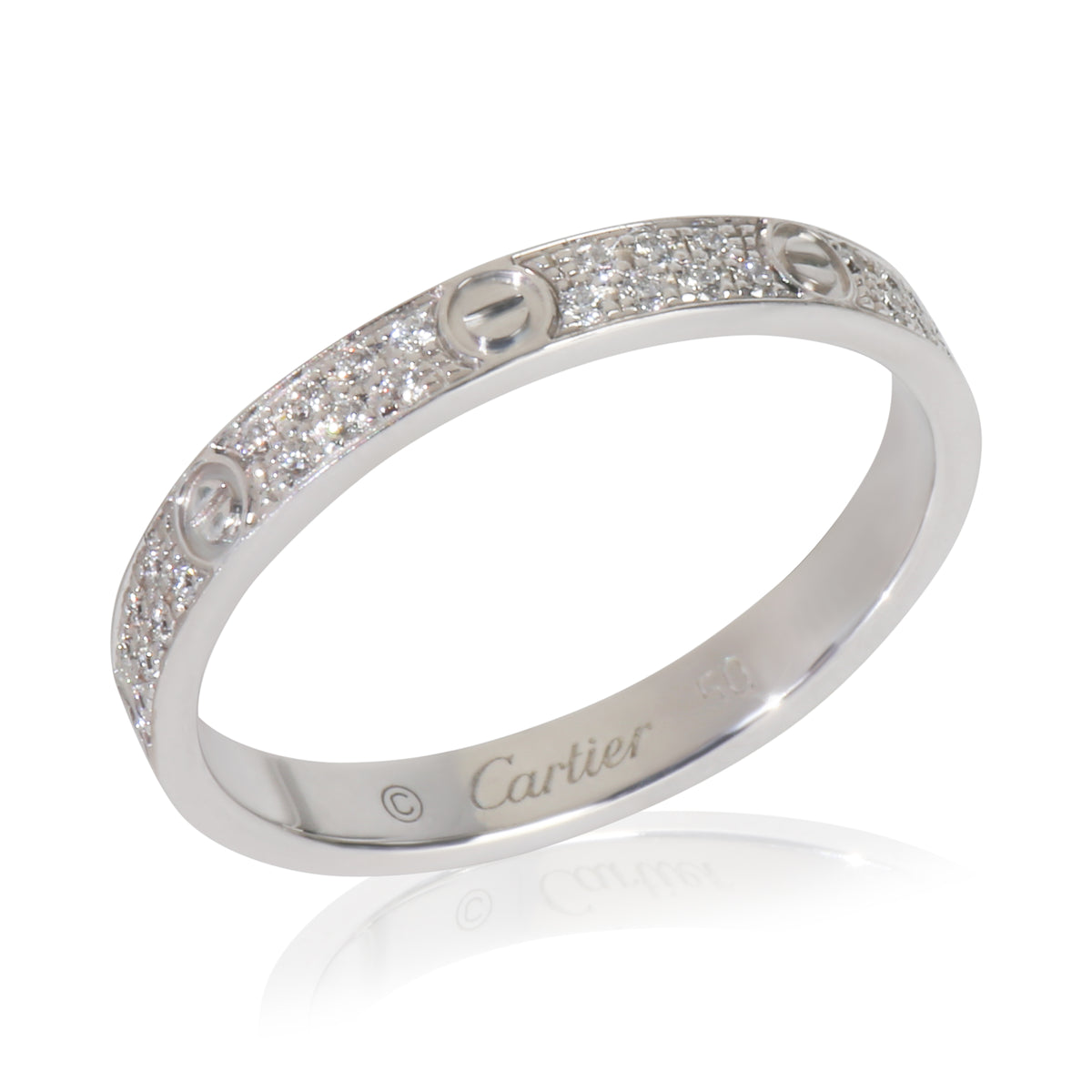 White Gold Diamond Mini Model Love Ring