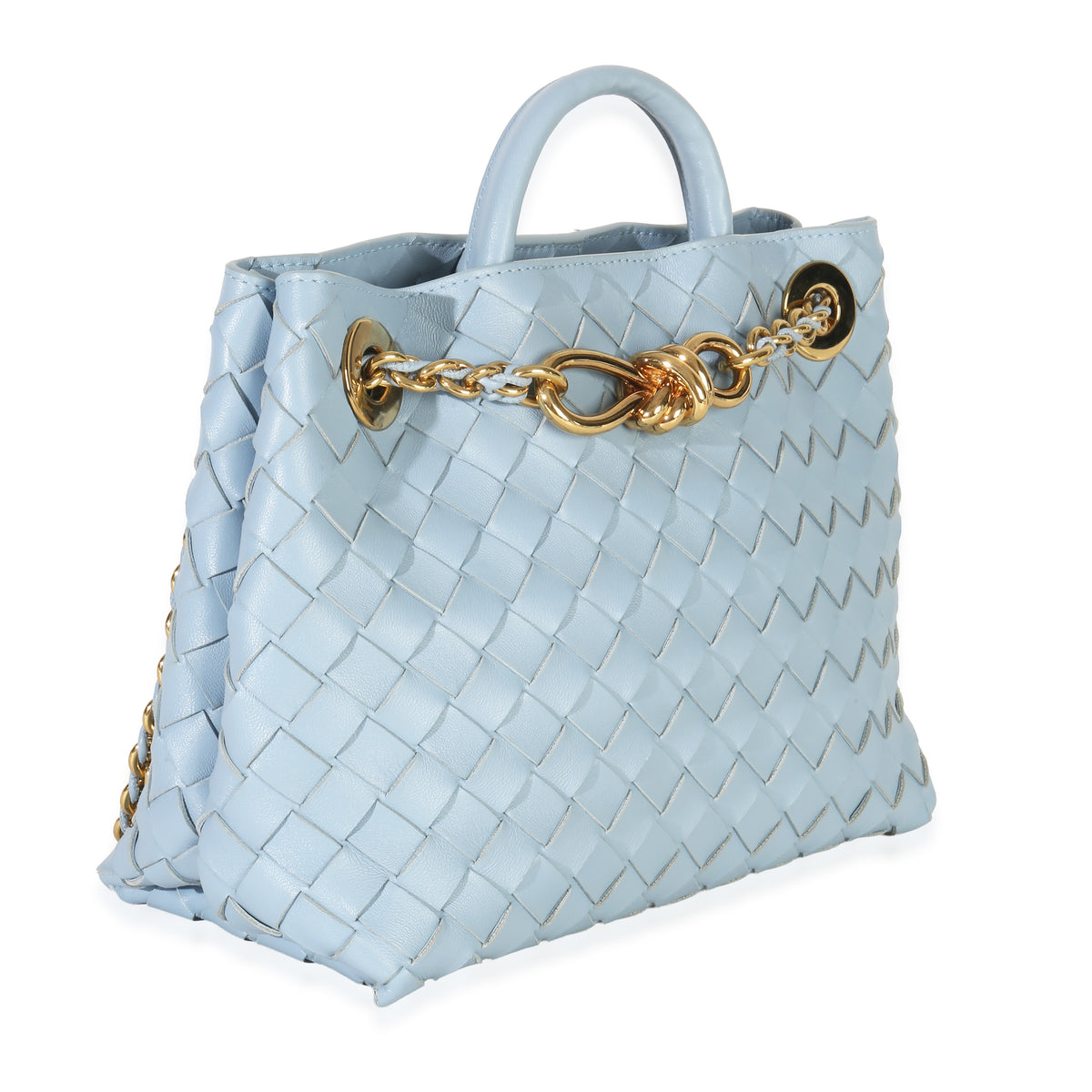 Ice Nappa Intrecciato Small Andiamo With Chain