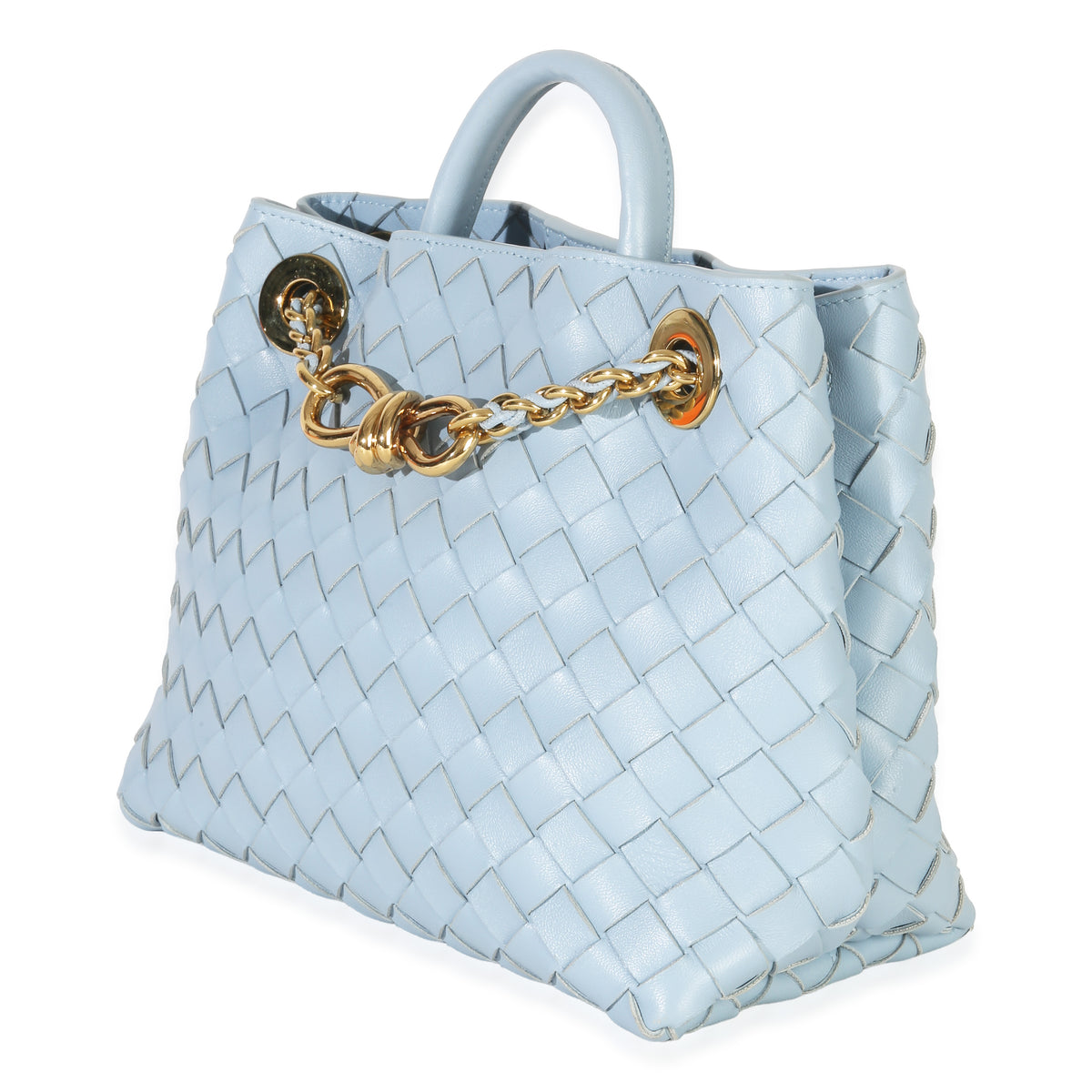 Ice Nappa Intrecciato Small Andiamo With Chain