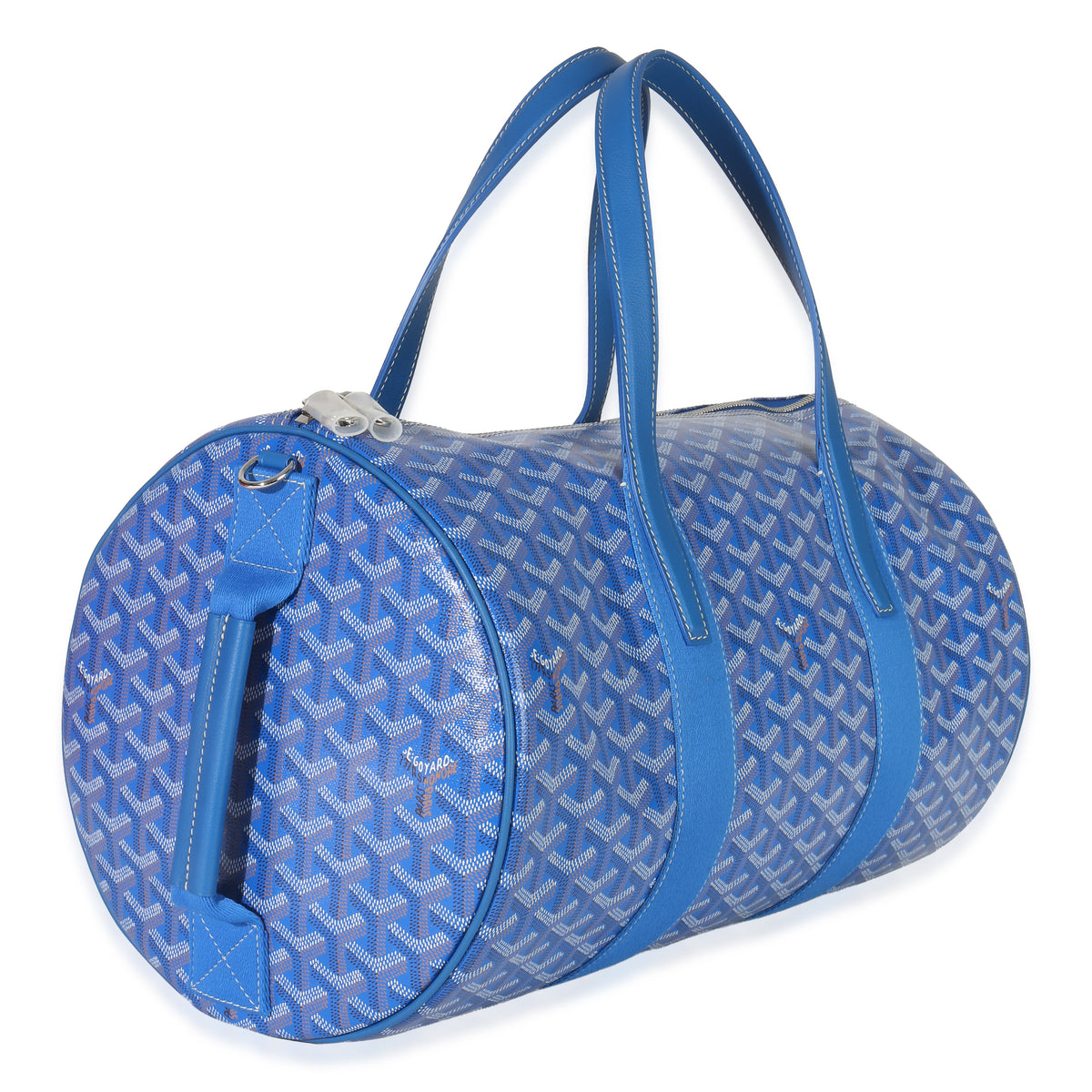 Sky Blue Goyardine Barrel 40 Sports Bag