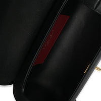 26P Black Grained Shiny Calfskin Small Bowling Bag