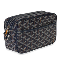 Navy Goyardine Canvas Sac Cap Vert