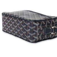 Navy Goyardine Canvas Sac Cap Vert