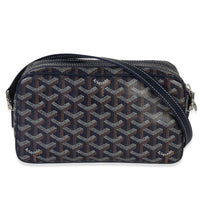 Navy Goyardine Canvas Sac Cap Vert