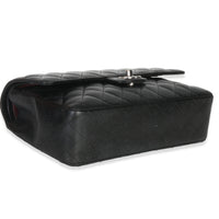 Black Quilted Caviar Medium Classic Double Flap Handbag