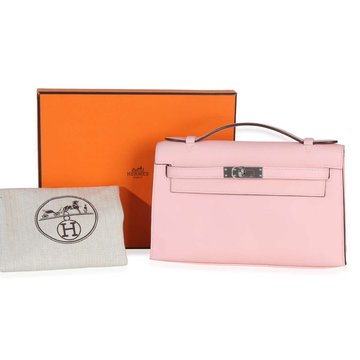 Rose Sakura Swift Kelly Pochette PHW