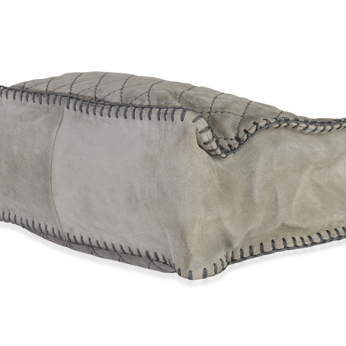 Grey Quilted Suede Wild Stitch Jumbo CC Tote