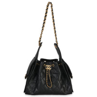 Black Quilted Caviar Small Chanel 25 Hobo
