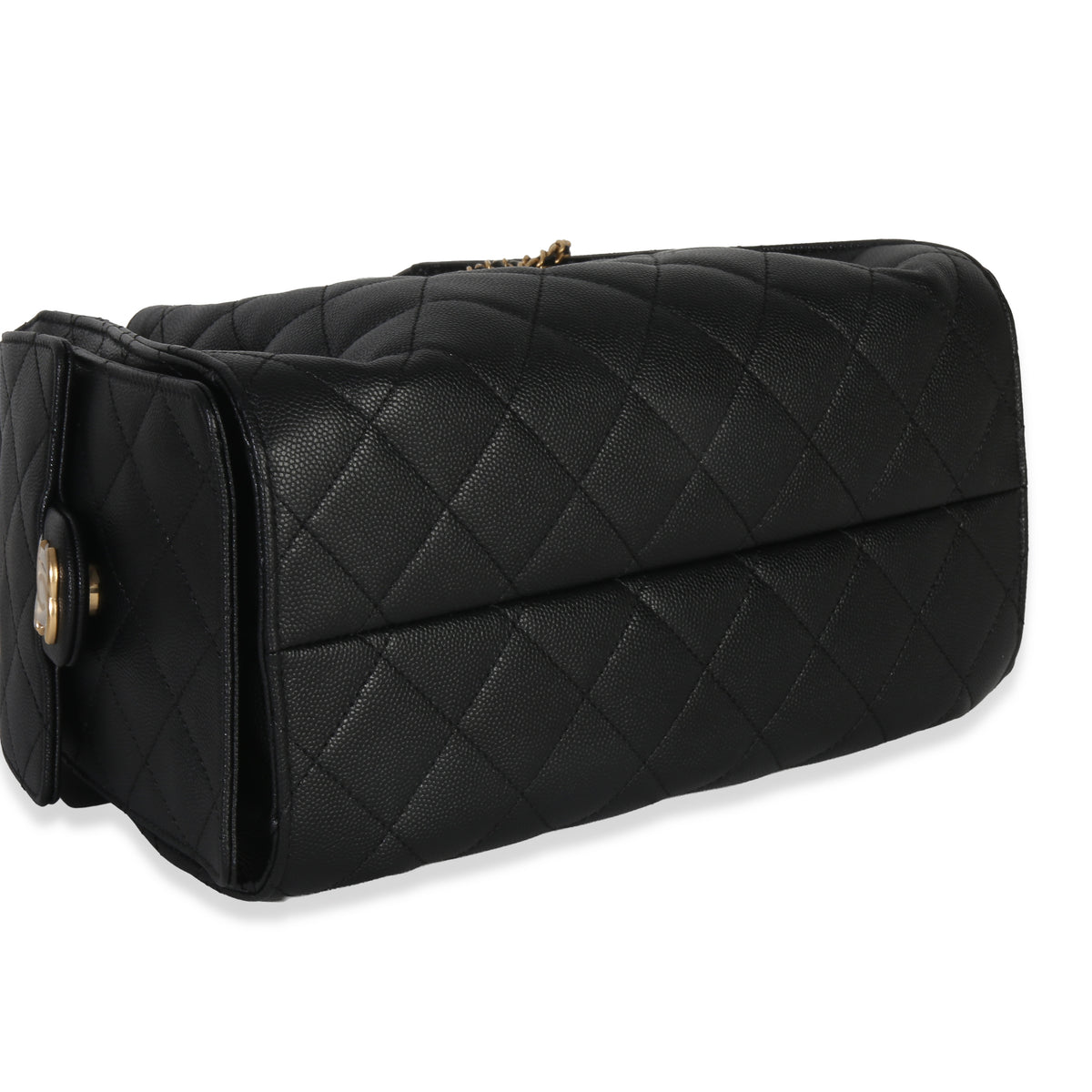 Black Quilted Caviar Small Chanel 25 Hobo