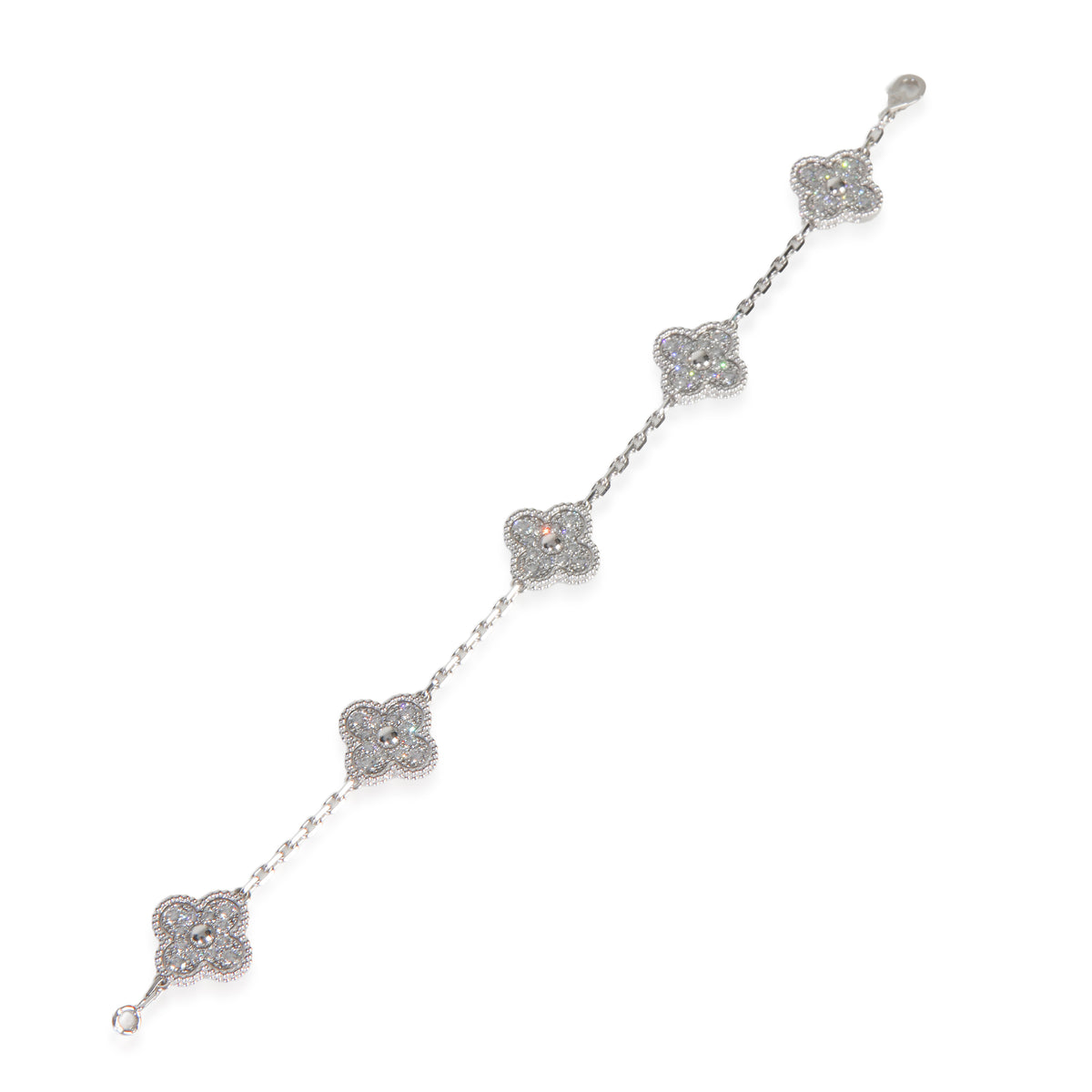 White Gold Diamond Vintage Alhambra Bracelet