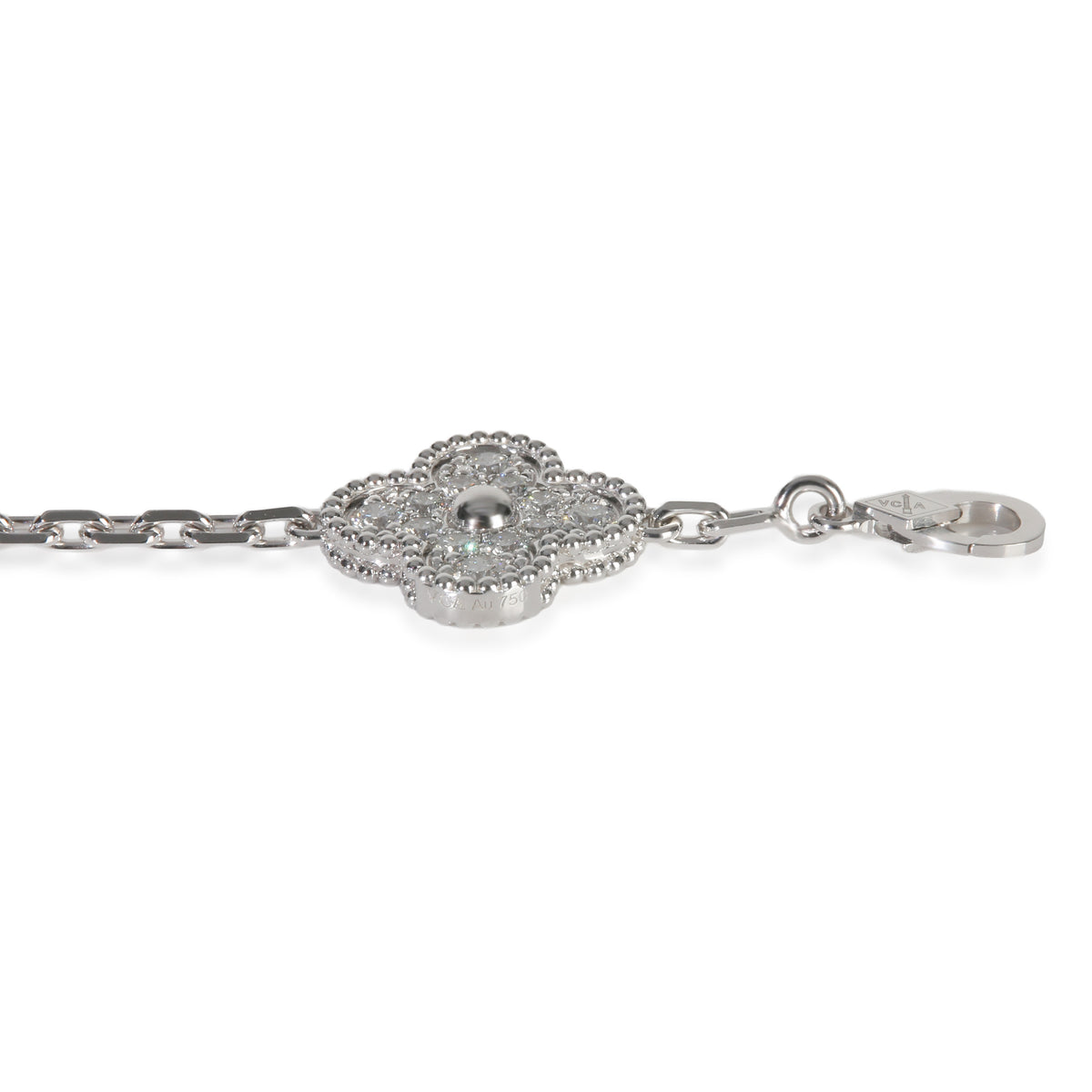 White Gold Diamond Vintage Alhambra Bracelet