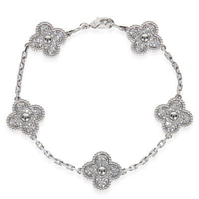 White Gold Diamond Vintage Alhambra Bracelet