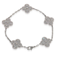 White Gold Diamond Vintage Alhambra Bracelet