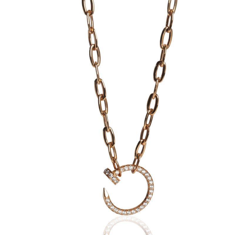 Rose Gold Diamond Juste Un Clou Necklace