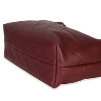25A Burgundy Quilted Calfskin Small Coco Hobo