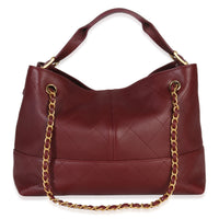 25A Burgundy Quilted Calfskin Small Coco Hobo