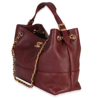 25A Burgundy Quilted Calfskin Small Coco Hobo