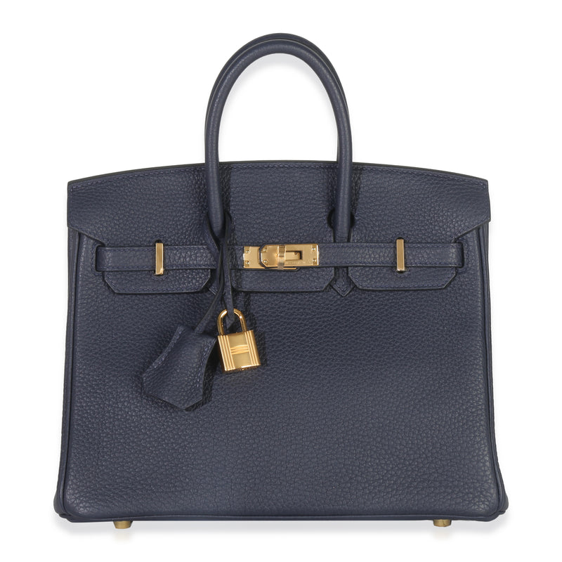 Bleu Nuit Togo Birkin 25 Retourne GHW