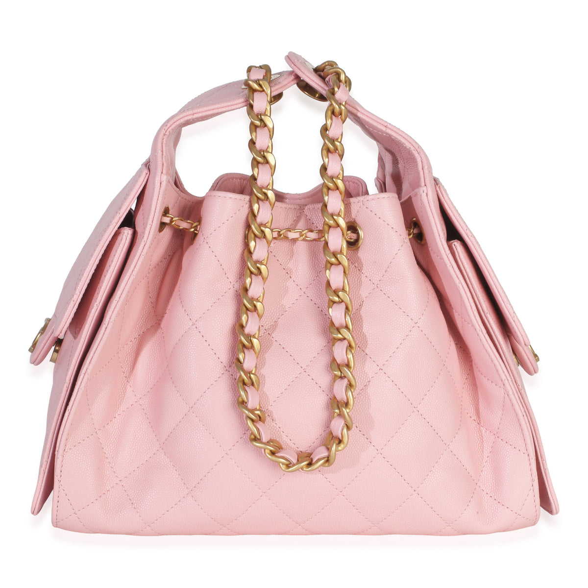 Pink Quilted Caviar Small Chanel 25 Hobo