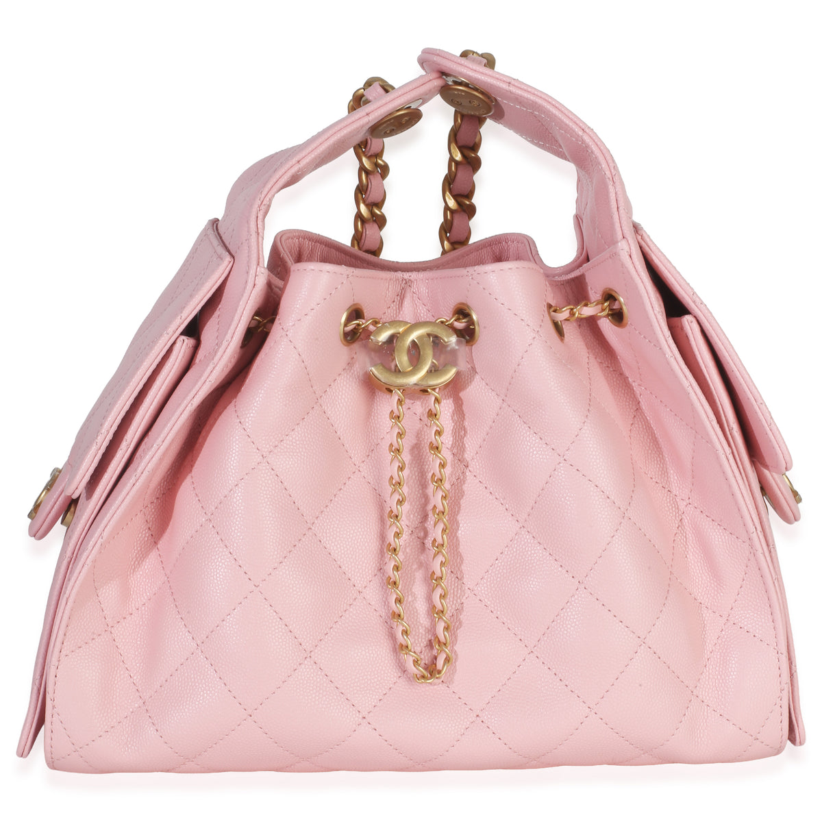 Pink Quilted Caviar Small Chanel 25 Hobo
