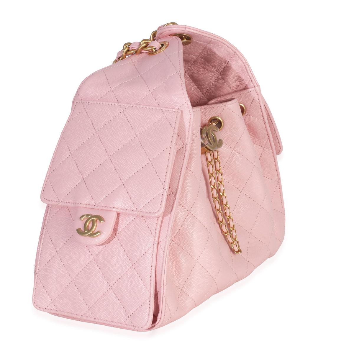 Pink Quilted Caviar Small Chanel 25 Hobo