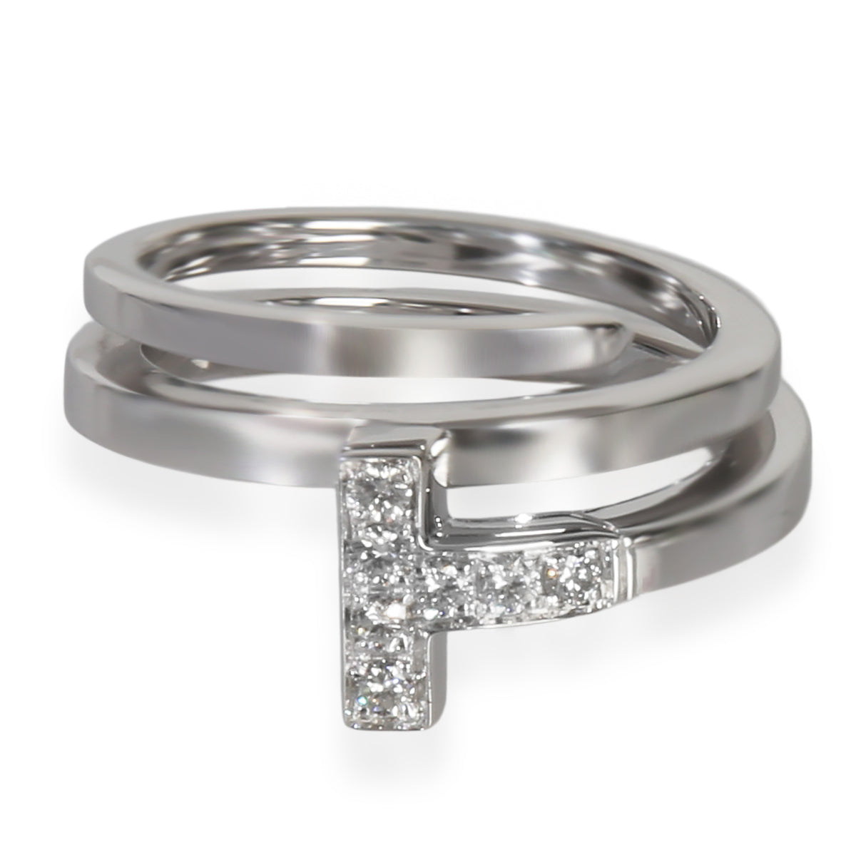 White Gold Diamond Tiffany T Wrap Ring