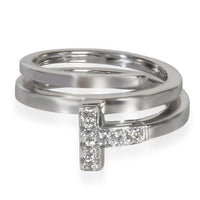 White Gold Diamond Tiffany T Wrap Ring