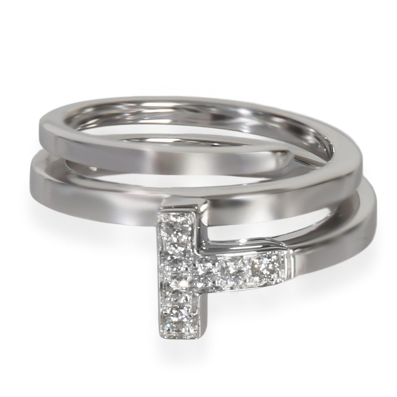 White Gold Diamond Tiffany T Wrap Ring