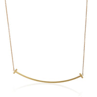 Yellow Gold  Large Model Tiffany T Smile Necklace
