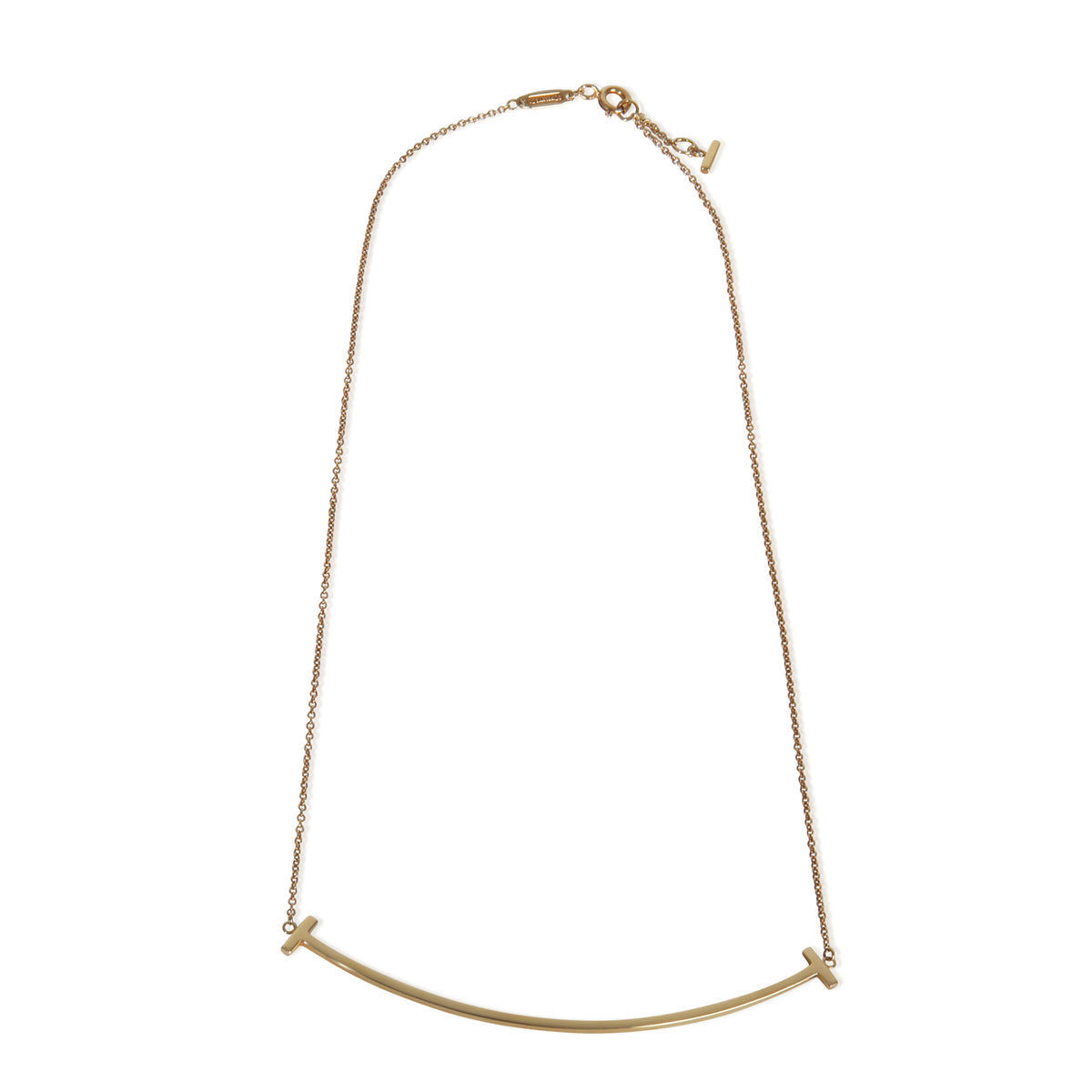 Yellow Gold  Large Model Tiffany T Smile Necklace