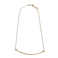 Yellow Gold  Large Model Tiffany T Smile Necklace