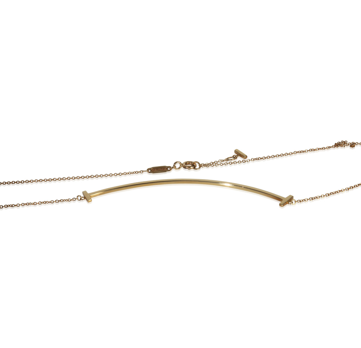 Yellow Gold  Large Model Tiffany T Smile Necklace