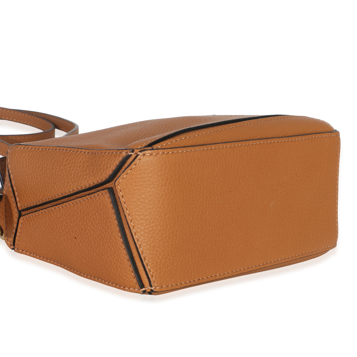 Brown Grained Calfskin Mini Puzzle