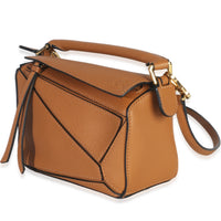 Brown Grained Calfskin Mini Puzzle